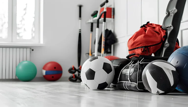 Una sala con distintos balones pertenecientes a varios deportes